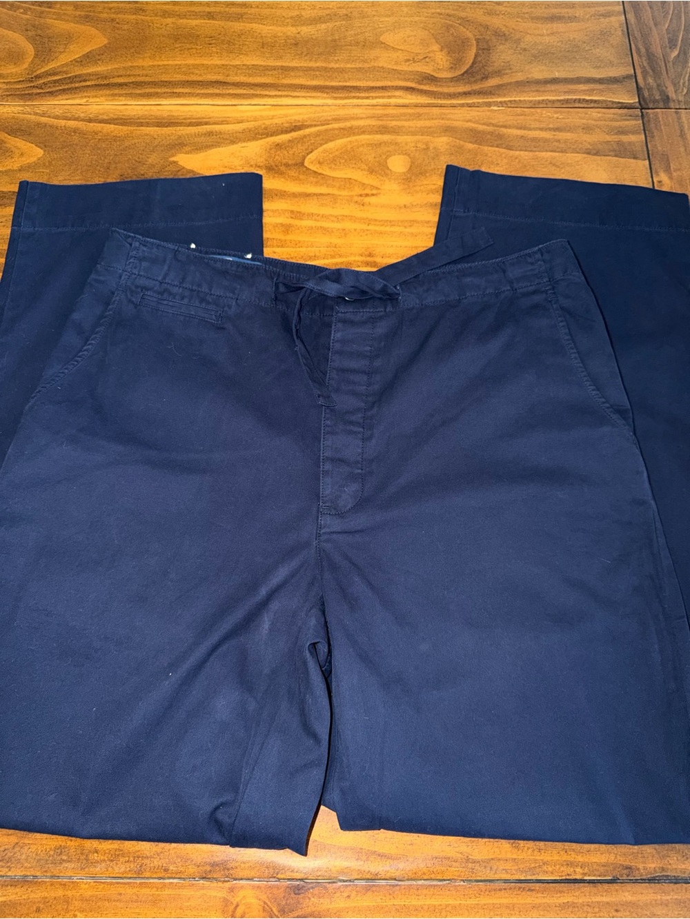 Polo Ralph Lauren Womens Navy Blue Cotton Chino Pants Classic Preppy Trousers